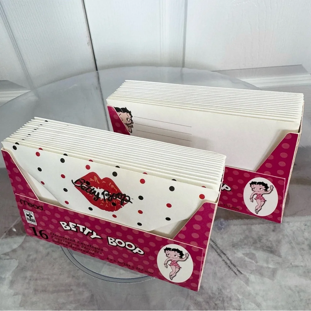 NEW Vintage Betty Boop Polka Dot Envelopes